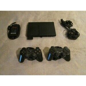 Playstation 2 Ps2 Slim 256gb Drive With Controllers And 80+ Games